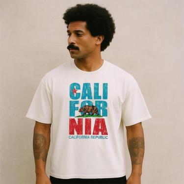 Imagem de Camiseta Oversized Masculina REPUBLICA DA CALIFORNIA Exclusiva Algodão Premium-Masculino