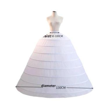 Imagem de Saia Longa De Crinolina Preta E Branca Para Vestido De Noiva E Baile -