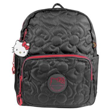 Imagem de Mochila Hello Kitty Semax Matelassê Fofa Casual HK26019 Cor:Preto, Pre