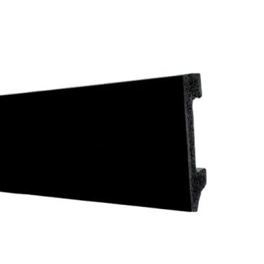 Imagem de Rodape Poliestireno 7cm Liso Preto Passa Fio - 2,4 Metros - PIX