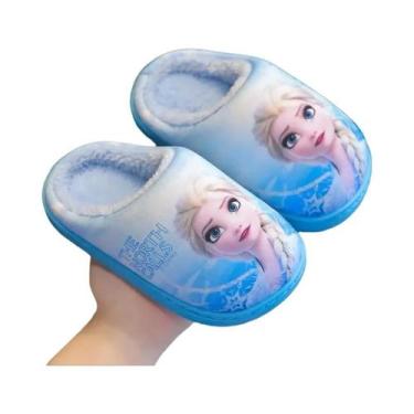 Imagem de Chinelos De Algodão Da Disney Elsa Princess Para Meninas, Sapatos Fofo