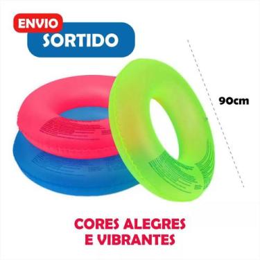 Imagem de Boia Neon Inflável Piscina 90cm Infantil Sortida - Mor