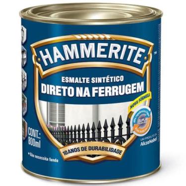 Imagem de Esmalte Sintético Antiferrugem Hammerite Brilhante 800ml Preto - 52028