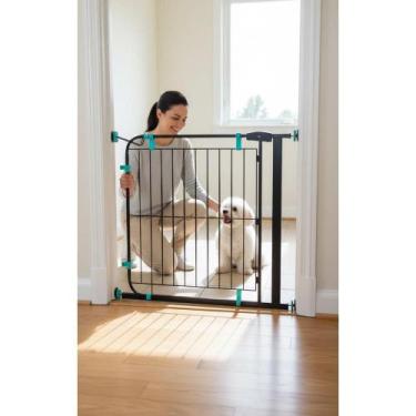 Imagem de Portão Grade Expansivo Pet/Criança 70-115cm Preto - Congratulations St