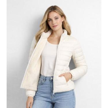 Imagem de Jaqueta Puffer Feminina Peluciada Sea Surf Bege, GG, Bege
