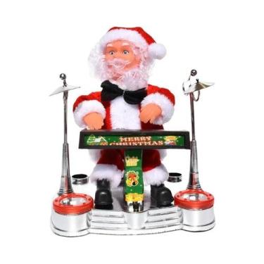 Imagem de Papai Noel Escalando Chaminé, Brinquedo Elétrico Com Escadas De Contas