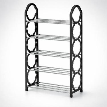 Imagem de Sapateira Vertical 5 Prateleiras para 10 Pares em PVC e Metal - Genéri