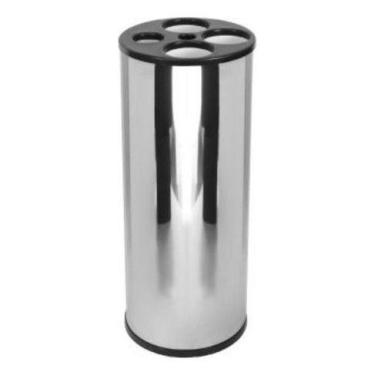 Imagem de Lixeira Copo Descartável Inox + Dispenser Copo Água/café - Higipack