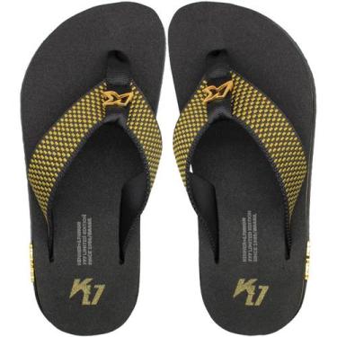 Imagem de Sandália De Dedo Kenner Kivah Dots L7NNON Masculina, Preto, 39