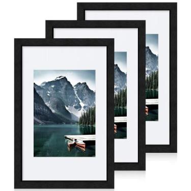 Imagem de Molduras para fotos Hongkee Black 20x30cm, conjunto de 3 vidros de mad