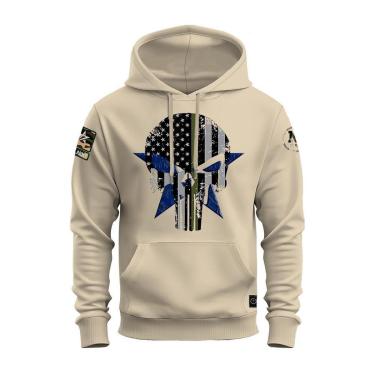 Imagem de Moletom Canguru Blusa De Frio Confortável Estampado Caveira Urban-Unissex