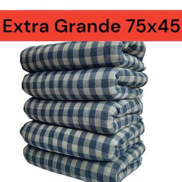 Imagem de Kit 20 Pano De Chão Xadrez Grande 75x45cm Limpeza Macio Absorção Saco 