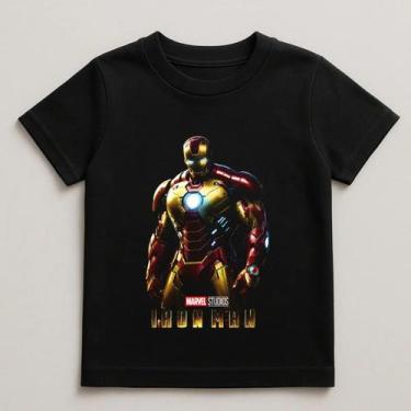 Imagem de Camiseta Infantil Iron Man100% Algodao Exclusiva - Mil Camisetas, Pret