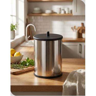 Imagem de Lixeira Inox 3,2L Pequena Pia Cozinha Martinazzo Cesto de Lixo Compact