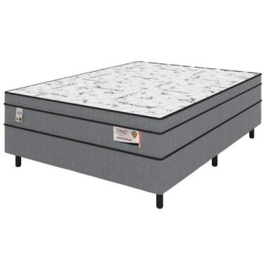 Imagem de Cama Box Casal Conjugado Molas Ensacadas 138x188x59 Plumatex