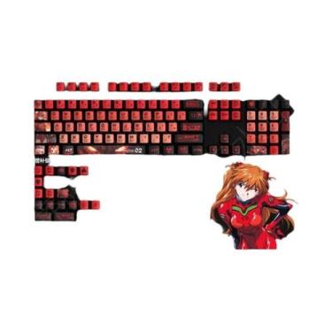 Imagem de Keycap De Sublimação Térmica PBT Transparente Eva Rebuild of Evangelio