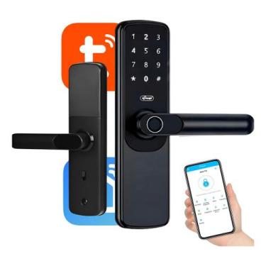 Imagem de Fechadura Inteligente Com WIFI TUYA Knup KP-CA620 Chave/Tag/Senha/Digi