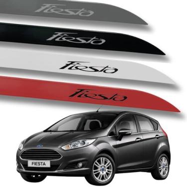 Imagem de Jogo Protetor Friso Porta Lateral Ford New Fiesta 2008 2013 Cores:PRAT