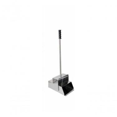 Imagem de Kit Pá Catabituca Kit 2 Unidades para Coleta com Tampa Articulada em Aço Inox Higipack