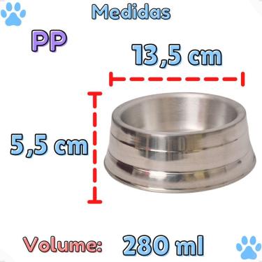 Imagem de Comedouro e Bebedouro para Cães OEM Comedouro Pesado Polido de Alumínio Prata Tamanho P...