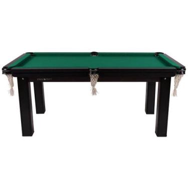 Imagem de Mesa Sinuca 1,87 x 1,08 Tecido VERDE Procopio tampo MDF + acessórios -