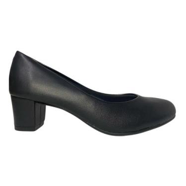 Imagem de Sapato beira rio salto baixo ref:4777.409 feminino, Preto, 36