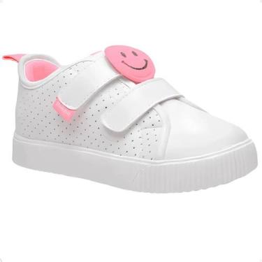 Imagem de Tênis Pampili Infantil Escolar Luna Smile Branco Colegial