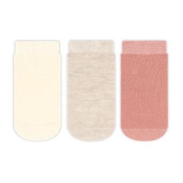 Imagem de kit 3 Pares Meia Soquete Recém Nascido Menino Menina N. 13 ao 16 Baby 