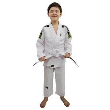 Imagem de Kimono Shinai Jiu Jitsu Standart Infantil Branco, M1, Única