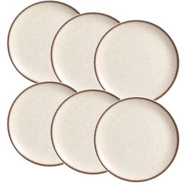 Imagem de Conjunto de 6 Pratos Raso de Cerâmica Vanilla 29cm - Alleanza