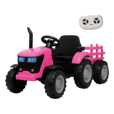 Imagem de Trator Elétrico Infantil Controle Remoto 12v Zippy Rosa 127v - Zippy T