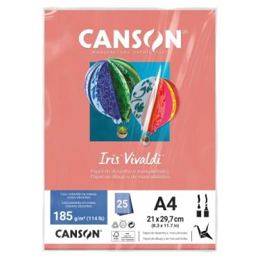 Imagem de Papel Canson Color Iris Vivaldi 25 Folhas 185g Canson, Coral