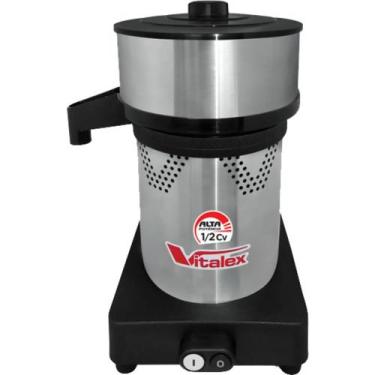 Imagem de Espremedor Extrator de Suco ESS 0,5cv Super Inox Vitalex, Prata, Preto
