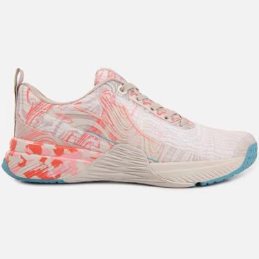 Imagem de Tênis Lynd Fractal Feminino Bege, Bege coral verde acqua, 40