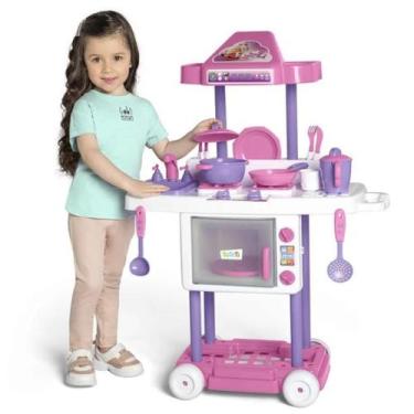 Imagem de Cozinha Infantil Completa Pia + Fogãozinho + Forno Brinquedo - Calesit