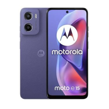 Imagem de Smartphone Motorola Moto E15 64/2GB - Lavender, Roxo, 64GB