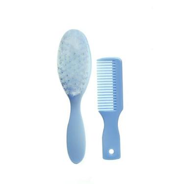 Imagem de Kit Pente e Escova Cuidados Para Cabelos Turminha Guara Azul - Turma G