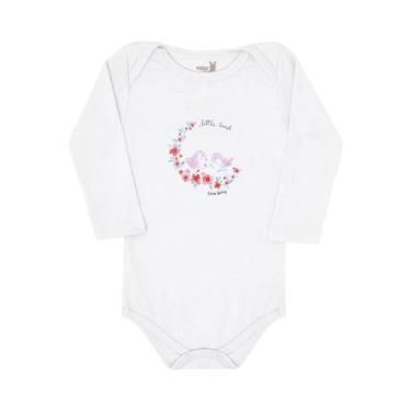 Imagem de Body Bebê menina Manga Longa kiko Ref 11328, p, Branco