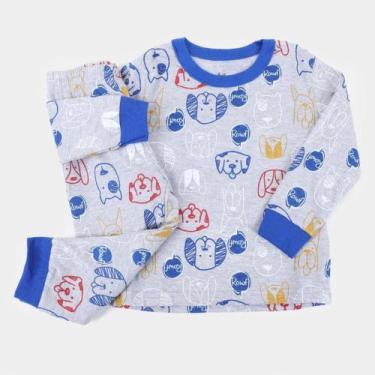 Imagem de Pijama Longo Bebê Brandili Estampado Masculino