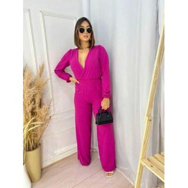 Imagem de Macacao longo pantalona cor pink tamanho único - IMPERIO