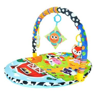 Imagem de Tapete De Atividades Bebê Portátil Baby Com Móbiles 85cm - DM Toys