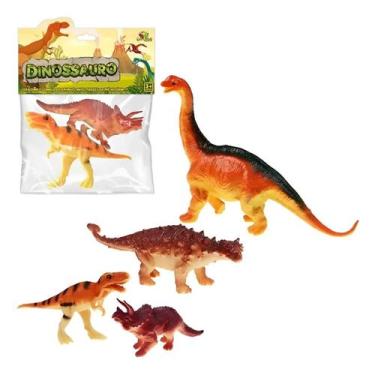Imagem de Pack 2 Dinossauros Diverso em Plástico Abs, Coleção Dinos - Art Brink