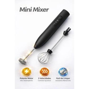 Imagem de Mini Mixer Recarregável Multifuncional 3 Velocidades para Cozinha Comp