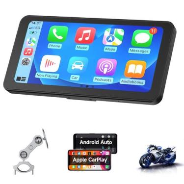 Imagem de Tela Spedal CarPlay para Moto 6,25" Wireless GPS