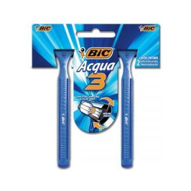 Imagem de Barbeador descartável Acqua3 Azul 2 unidades - Bic