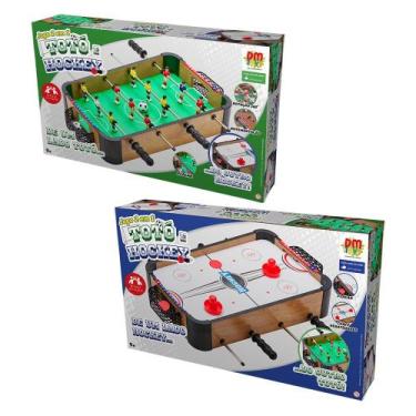 Imagem de Jogo mesa 2 em 1 toto e hockey - dm brasil