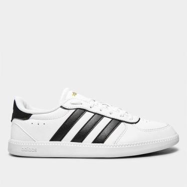 Imagem de Tênis Adidas Breaknet Sleek Feminino, Branco, Preto, 39