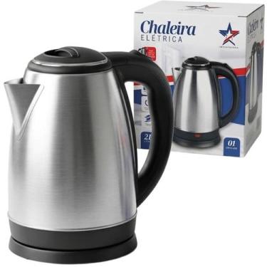 Imagem de Chaleira Elétrica Jarra Bule Aço Inox 2 Litros Café e Chá 127V e 220V 