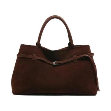 Imagem de Bolsa Tote Vintage De Grande Capacidade Em Couro Satinado, Estilo Casu