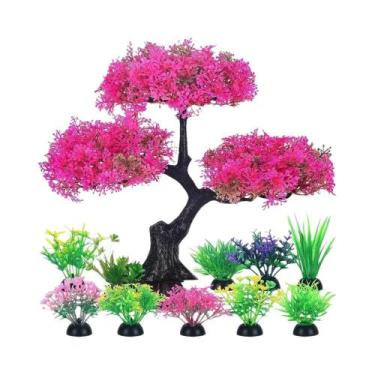 Imagem de Plantas Artificiais De Plástico Para Aquário De Peixe Betta Goldfish -